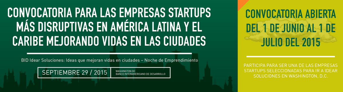 Innovadores de América Latina y el Caribe, se abre el concurso de @BID_Idear hasta el 1 de julio! #DemandSolutions