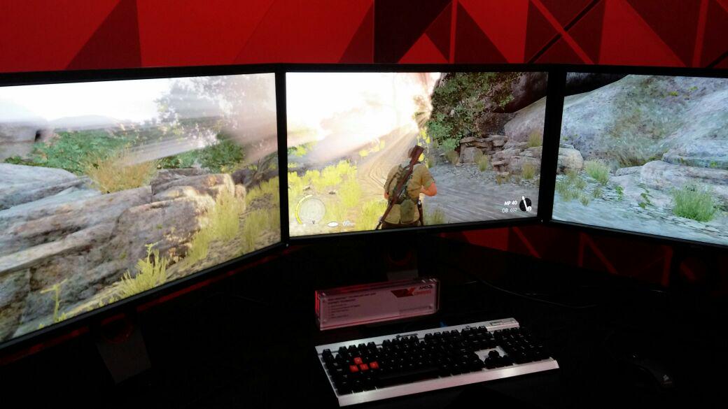 AMDIndonesia's tweet image. SEE Sniper Elite 3 di monitor #AMDFreesync 7K+AMD FX-9590 8 CORE TERKENCANG+“Unannounced Radeon R9 Flagship” #AMD300