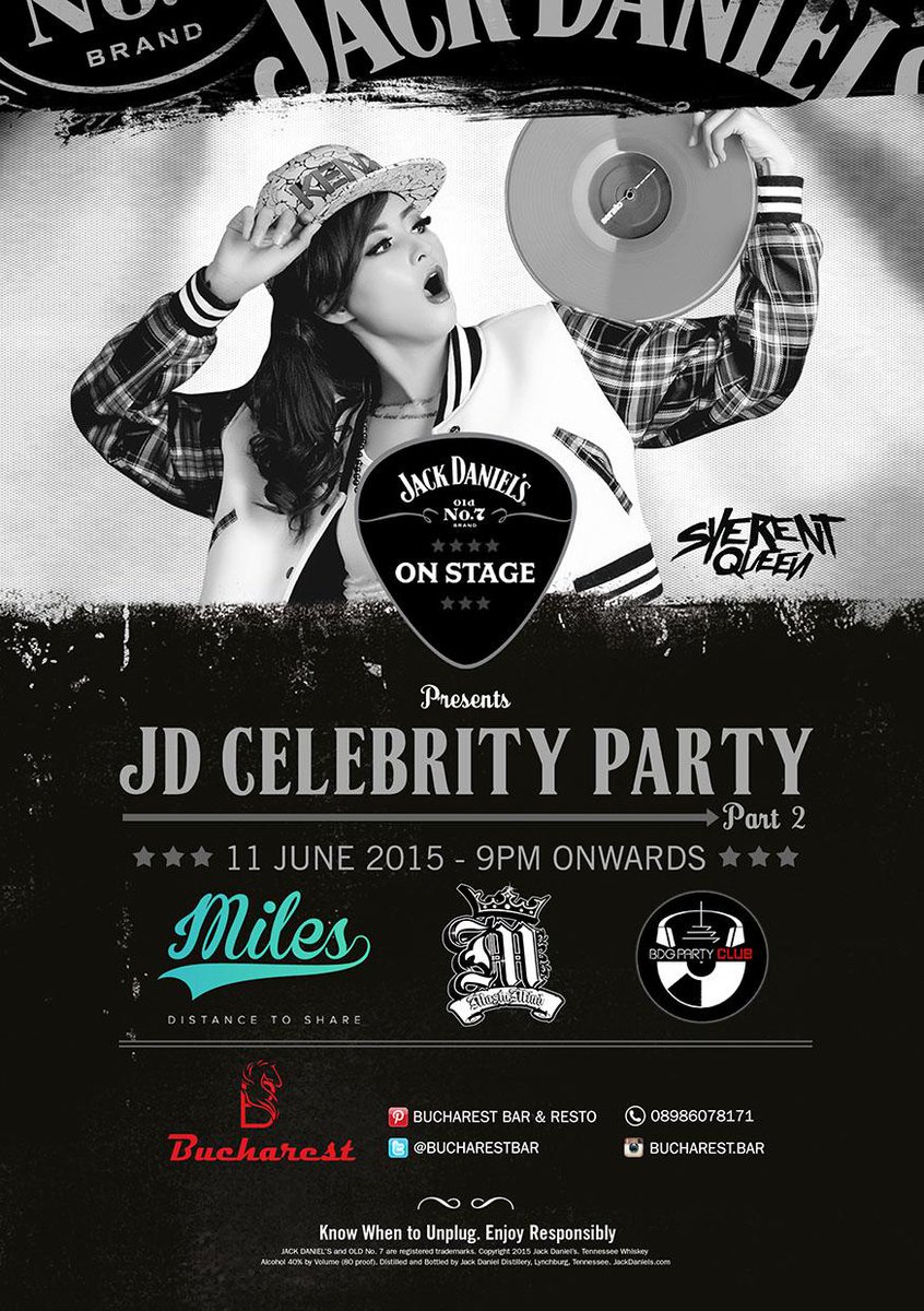 #BdgTONIGHT June'11th <a href="/JackDaniels_ID/">Jack Daniels  ID</a> Celebrity Party <a href="/bucharestbar/">Bucharest Bar&Resto</a>  w/ DJ <a href="/syerentQUEEN_/">SyerentMaharaniPutri</a> @WHU_deejay <a href="/denyslipmax_/">deny slipmax</a>
