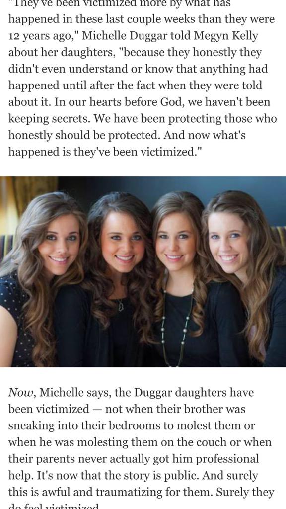 GyngerPope's tweet image. Shoutout to Cosmo for this article. Jim Bob and Michelle Dugger are sickening individuals. #DuggarInterview