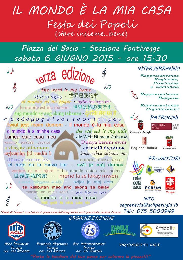 AcliPerugia's tweet photo. Il mondo è la mia casa - terza edizione http://t.co/rtSa0qQxuQ