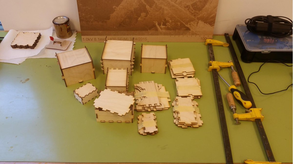 uvicpraxis's tweet image. Parts all cut and assembled for our @DHInstitute physcomp and fabrication course next week. See you soon! #dhsi2015