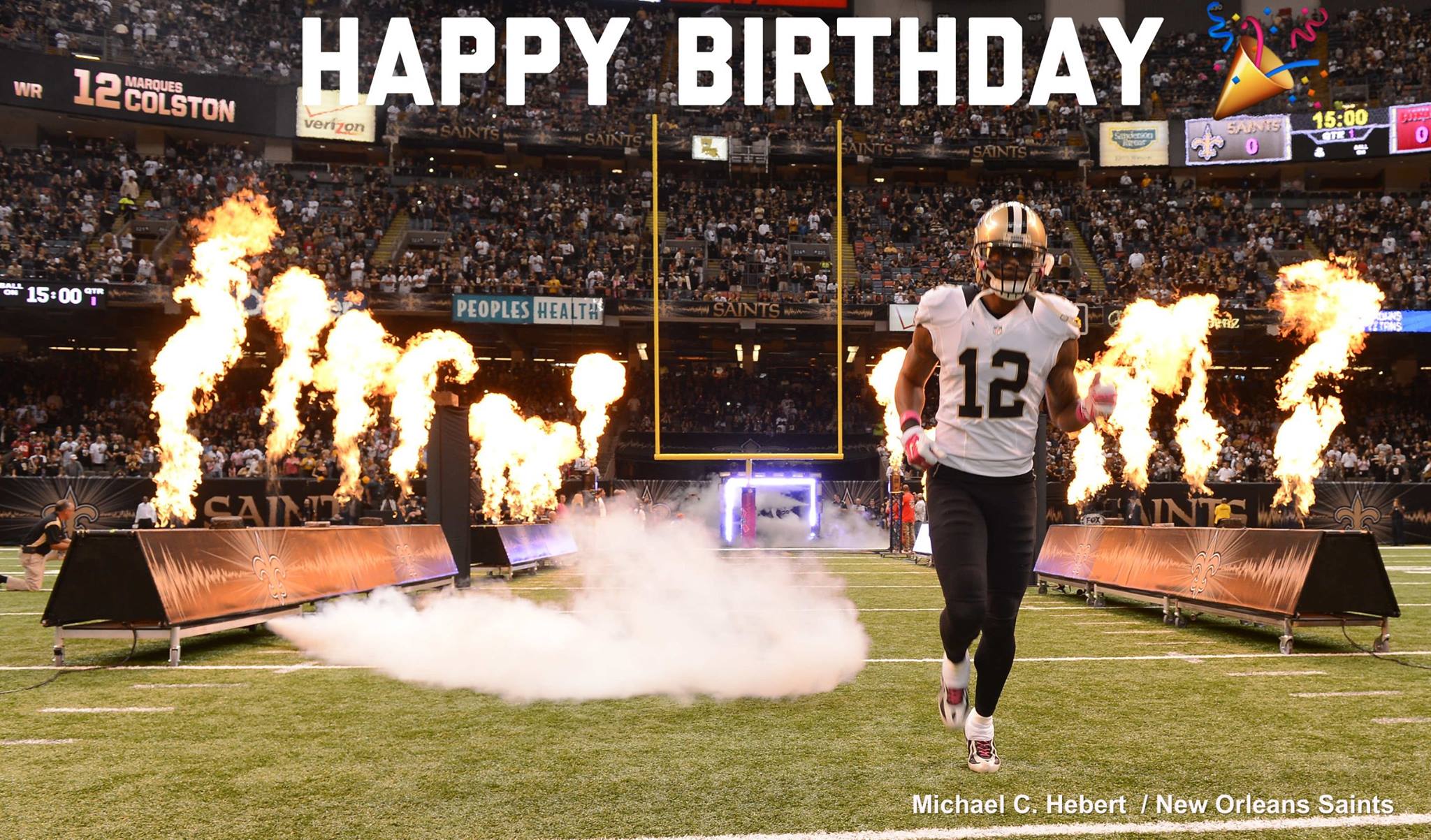 Happy Birthday to the New Orleans Saints touchdown leader - Marques Colston!   