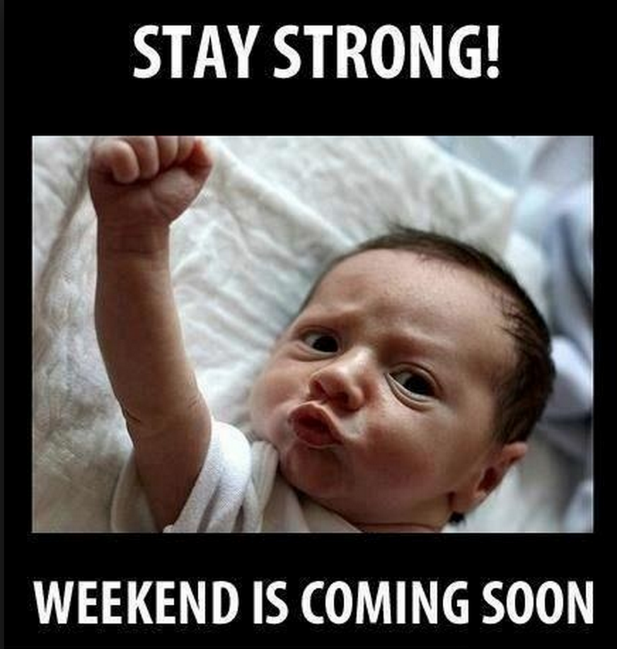 Clickthroo's tweet photo. Stay strong - the #weekend is coming!  #fridayfeeling #mixingout http://t.co/H21mxDivhO