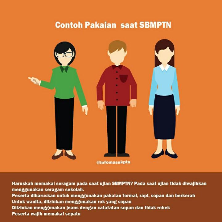 infotembusptn's tweet photo. Pakaian saat SBMPTN
Perhatikan ketentuannya ya :)
Penjelasan penjelasan lain ada di gambar berikutnya http://t.co/PoNuzTCVV4