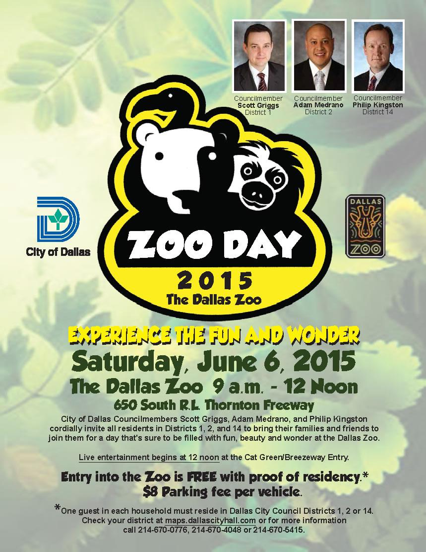 griggsfordallas's tweet image. Tomorrow, Sat, June 6, from 9a-Noon, join Scott at The Dallas Zoo. FREE to residents of Districts 1, 2, and 14.