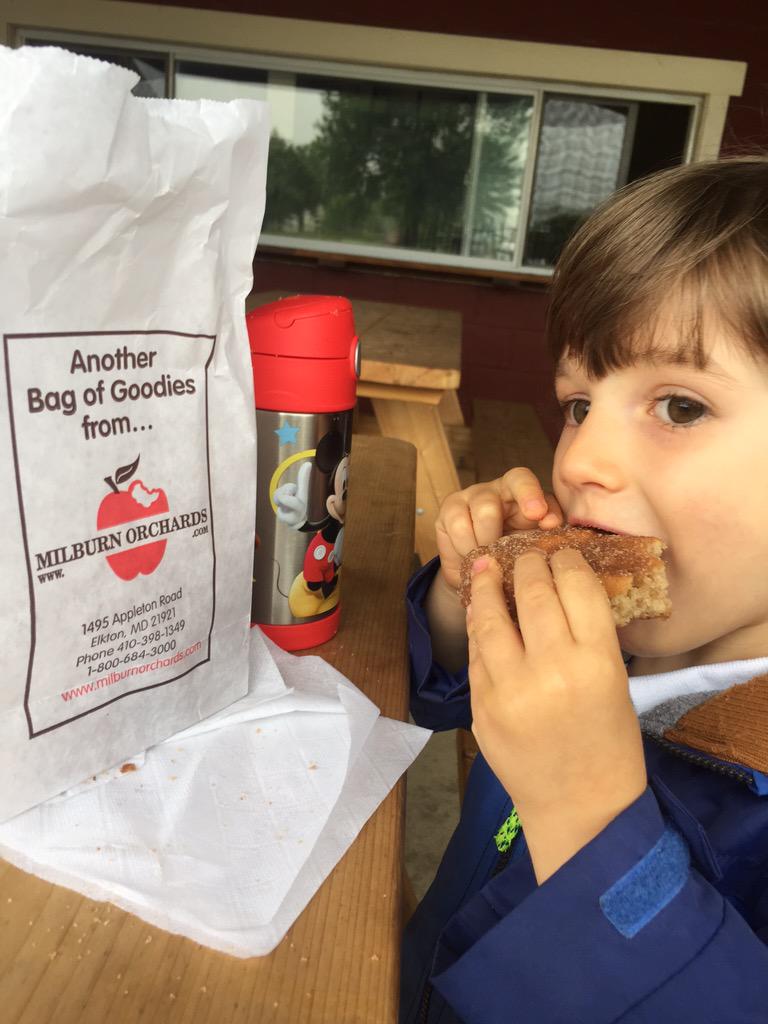 kelly_correa's tweet photo. @MilburnOrchards Enjoing our first donuts of the season!  Thanks http://t.co/NzyxL1YlfD