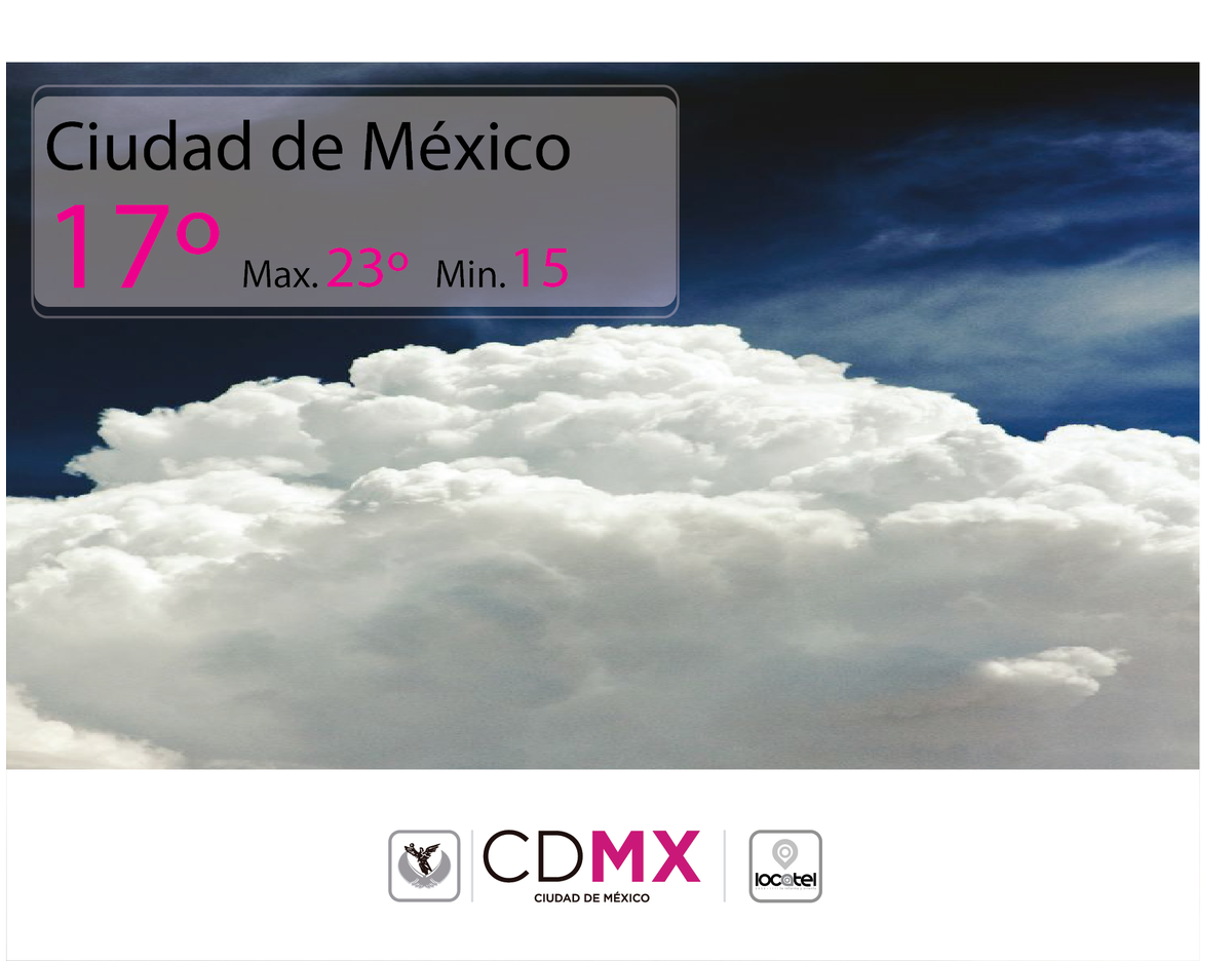 Hoy tendremos un día mayormente nublado en la #CDMX.