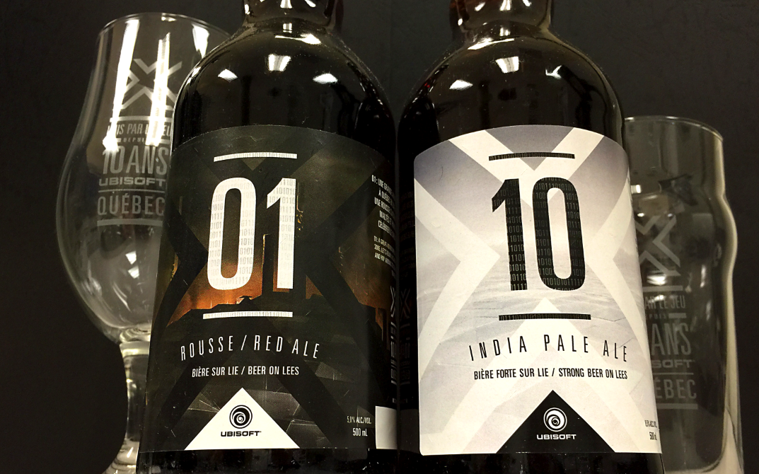 La brasserie @LaBarberie fête 10 ans d'<a href="/UbisoftQuebec/">Ubisoft Québec</a> dans St-Roch de belle façon. Longue vie aux deux créateurs!