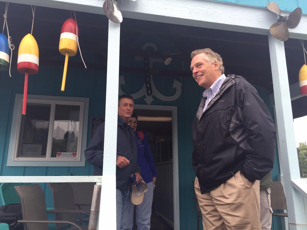 VAGovernor73's tweet image. Gov toured Tangier Island yesterday - he was briefed on the island's cultural history along w/ tourism partnerships.