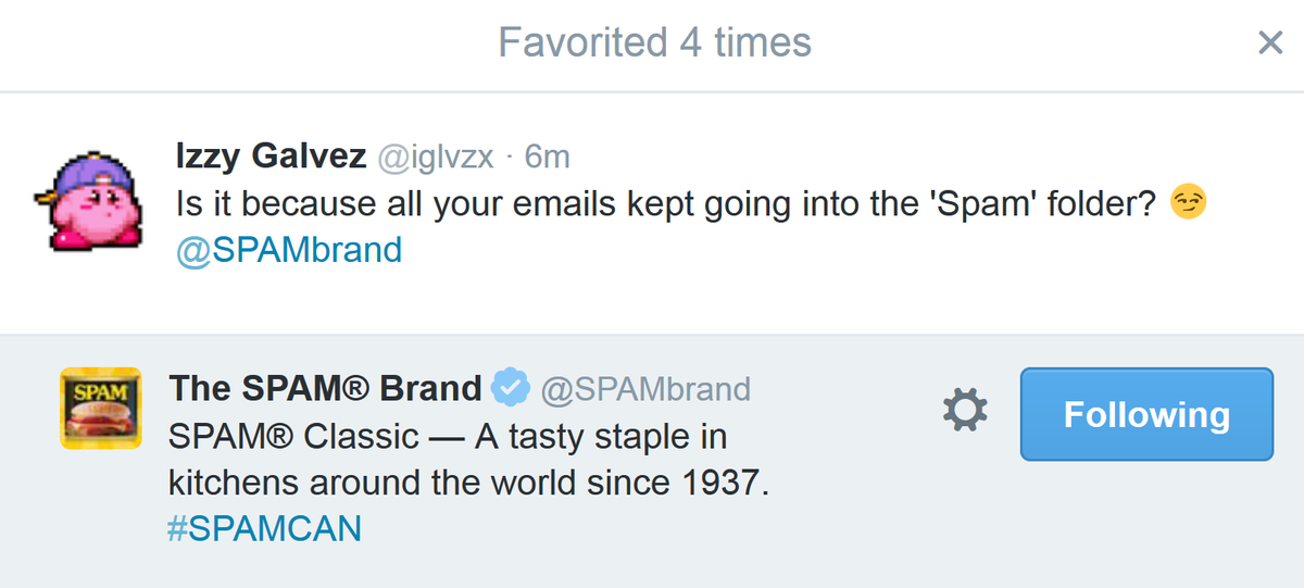 iglvzx's tweet photo. Welp. My Twitter game just peaked. It's all downhill from here, everyone. ;-; #SPAMAZING http://t.co/bAszlHxkWv