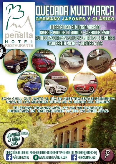 parasomniafest's tweet photo. #próxima #quedada de #coches #multimarca en la sierra Rio Madera junto a Bogarra Albacete 21 de julio 2Q15 637593799 http://t.co/LVt9j61pHU
