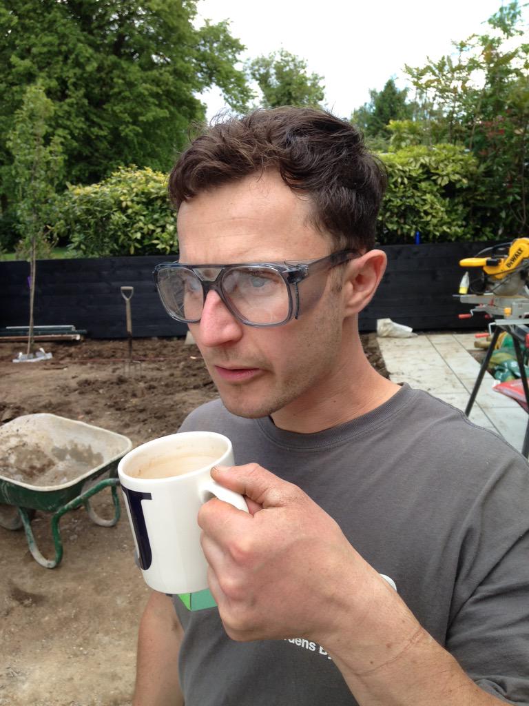 GQgardens's tweet photo. Can never be too safe at work! Always wear your goggles! http://t.co/DdKLswAq4w