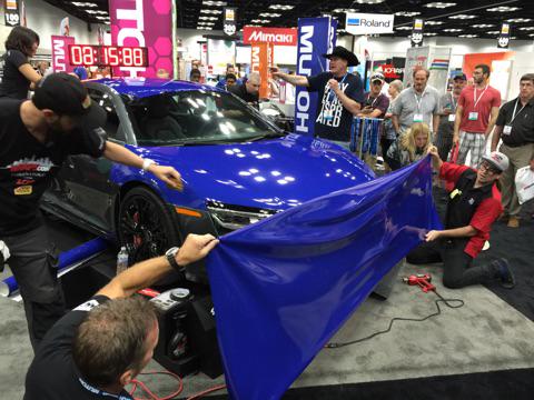 ADGraphics_NA's tweet photo. Congrats to @JimMillerdecals &amp; installers who wrapped @ffellers Audi R8 in #AveryDennison film in 42 minutes! http://t.co/ZX5jxw8Wlx