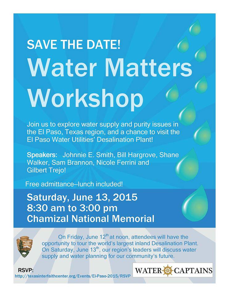 EPWater's tweet image. Summer heat here &amp;amp; H2O supply on the mind. Be part of the convo &amp;amp; register FOR FREE for this workshop @GoGreenElPaso