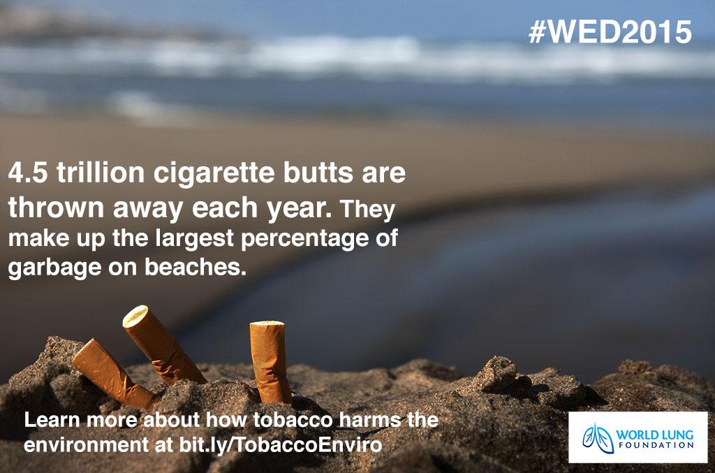 VitalStrat's tweet photo. Each year, 4,500,000,000,000 cigarette butts are thrown away, poisoning the environment #WED2015 http://t.co/r3osWyk389