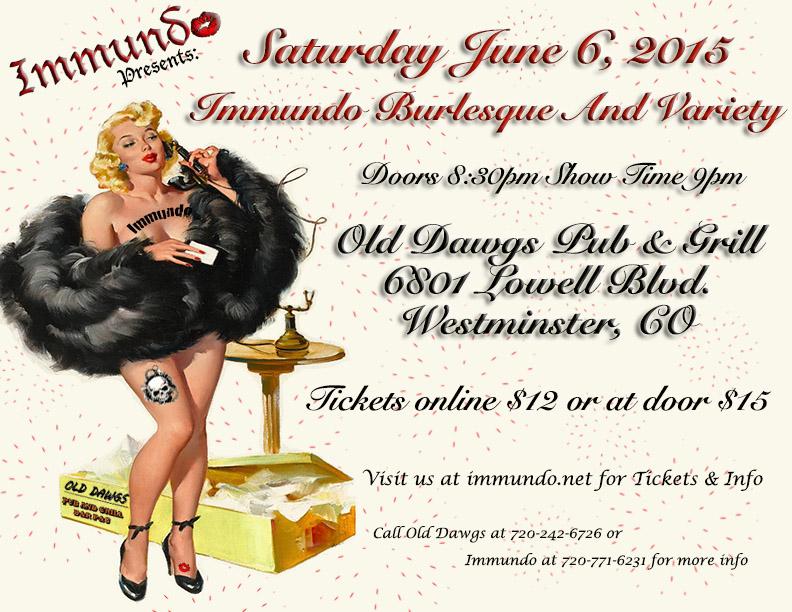 Immundo's tweet image. Buy tickets online TODAY for $12 or at the show for $15 Hope to see you there at Old Dawgs immundo.net