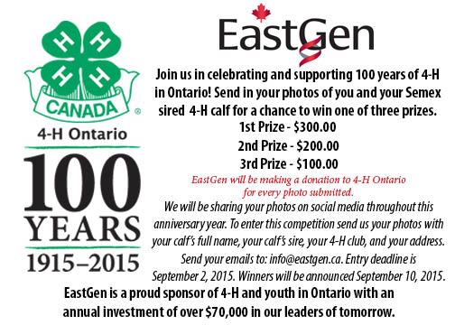 EastGenGenetics's tweet photo. Don't miss out on this opportunity to help celebrate 100 years of 4-H in Ontario! http://t.co/uILcE85ZTb