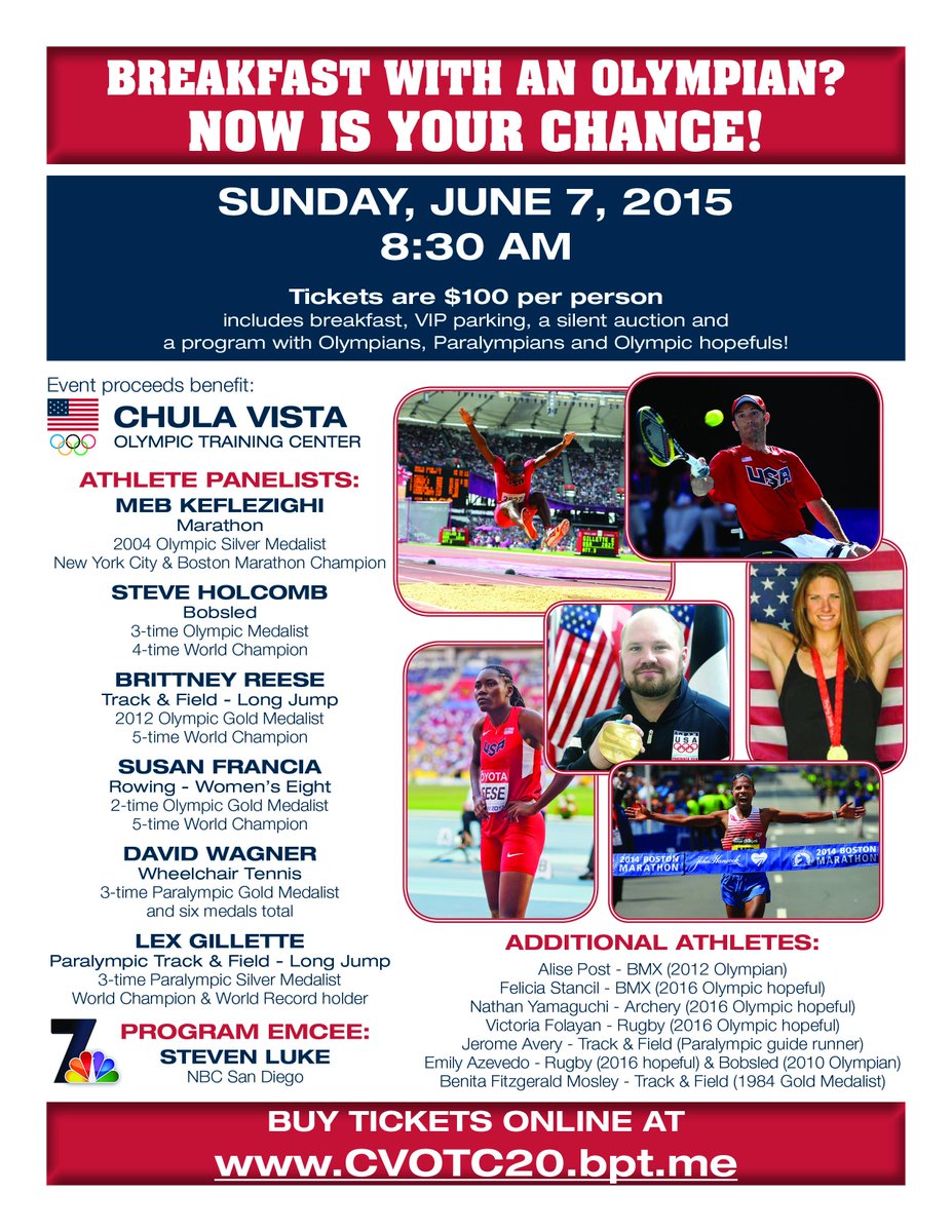 Don't miss out on a once-in-a-lifetime breakfast this Sunday!  Tickets still available at cvotc20.bpt.me