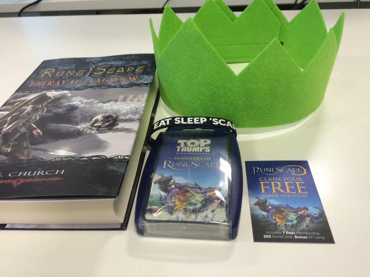 RuneScape's tweet photo. #FreeStuffFriday time! WIN all these goodies!

Simply RT and follow to enter! Good luck! http://t.co/ChfwZpXHar