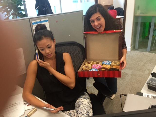 smallcappower's tweet image. #SmallCapPower celebrates #NationalDonutDay while taking care of business. #TimHortons #nutellalife