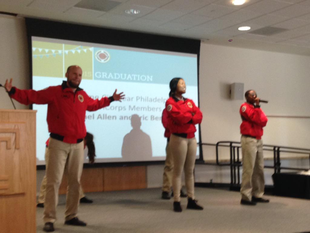 DennisAnalytics's tweet photo. Getting ready 2 graduate! @CityYearPhilly #makebetterhappen @katink_tibblets @I_HadADream @lgreene_CYP @EvaRivkinCYP http://t.co/Hl3SpfX9DC