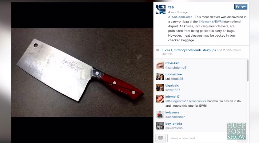 HuffPostVideo's tweet image. "You know what the TSA is actually good at? Instagram." —@RoySekoff. True facts. #HuffPostShow