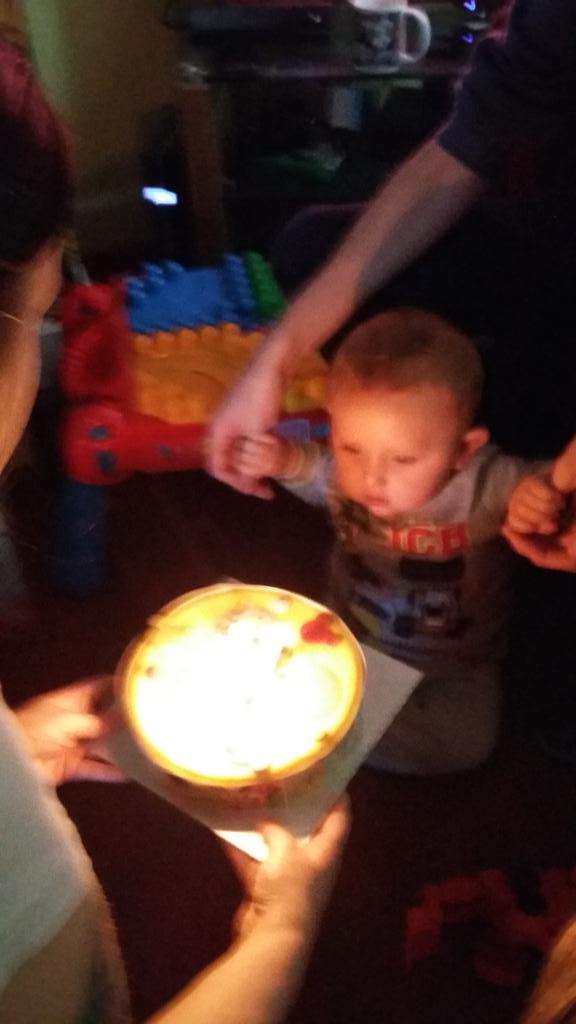 Sarasimon9's tweet photo. Leo's first birthday bless him http://t.co/OIqD34PLgx