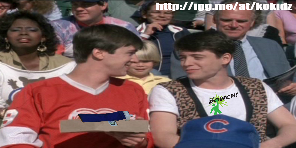 koecolife's tweet photo. Too bad #FerrisBueller didn't have an on-the-go #POWCH on his day off! Happy 30th Anniversary..Bueller? Bueller? http://t.co/zxr5IxEydY