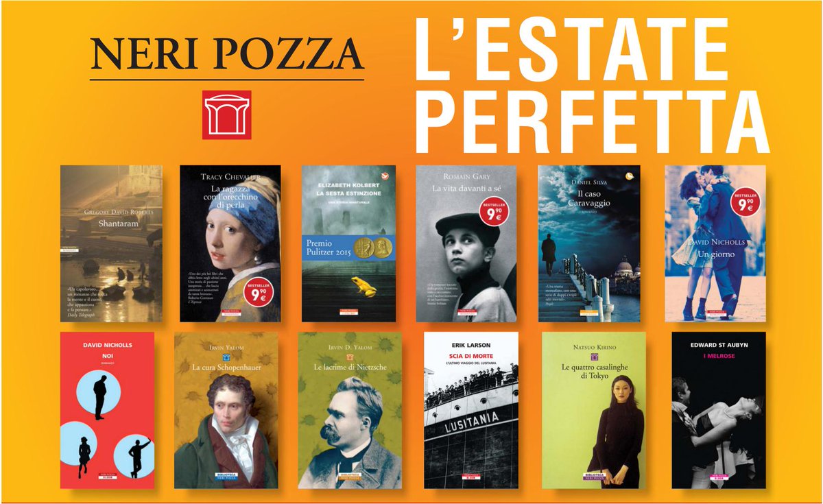 NeriPozza's tweet photo. Un'estate al mare con #NeriPozza e #GregRoberts #DavidNicholls #TracyChevalier #IrvinYalom #EdwardStaubyn #RomainGary http://t.co/my6I9RIi0H