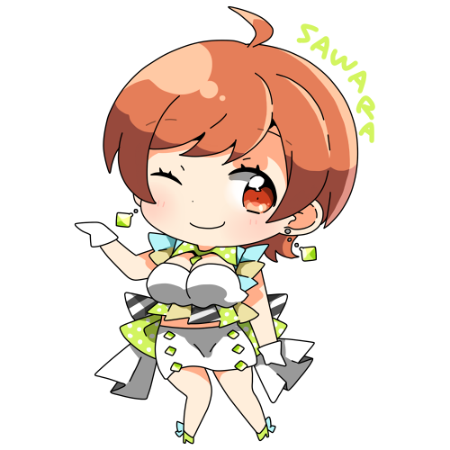 まりオイル🐶ミニキャライラストレーターさんがTwitterに投稿した晴海サワラ(ゾンビランドサガ)のイラスト。