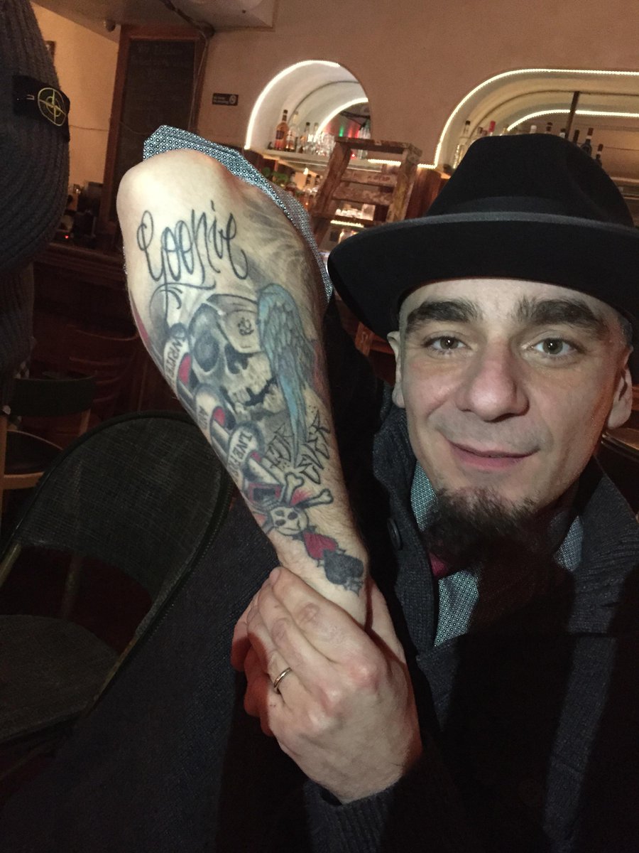 The #Goonies tattoo hardcore Goonies fan/ Italian rapper @jaxofficial has  on his arm, via @RobertJohnDavi, image size:900x1200