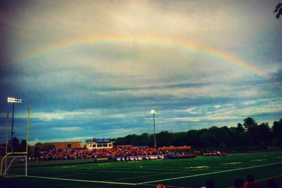 Mother Nature approves of the Class of 2015! @AboroPrincipal #BluePrideLivesHere