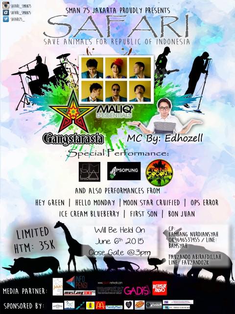 Selamat pagi guys! Jangan lupa kita perform at SMAN75 <a href="/SAFARI75_/">SAFARI 75</a> jam 11:30 . Let's join and happy enjoy :)