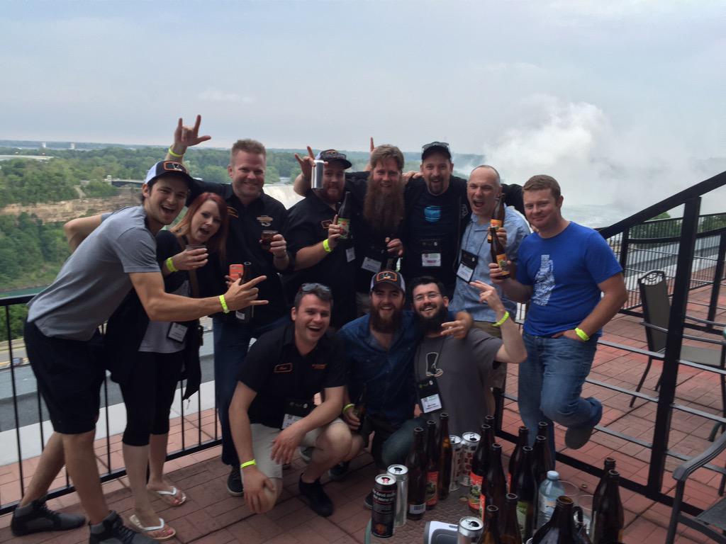 Hanging out on the #guelphbalcony <a href="/RoyalCityBrew/">Royal City Brewing</a> <a href="/WellingtonBrew/">Wellington Brewery</a> <a href="/StoneHammerBeer/">StoneHammer Brewing</a> - <a href="/CdnBrewAwards/">CDN Brewing Awards</a> @VanIsleBrewery
