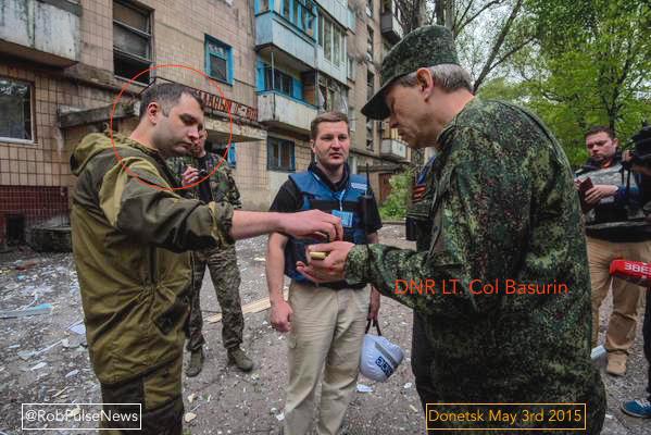 Sergei Zhuk with DNR “Deputy Defense Minister” E А Basurin