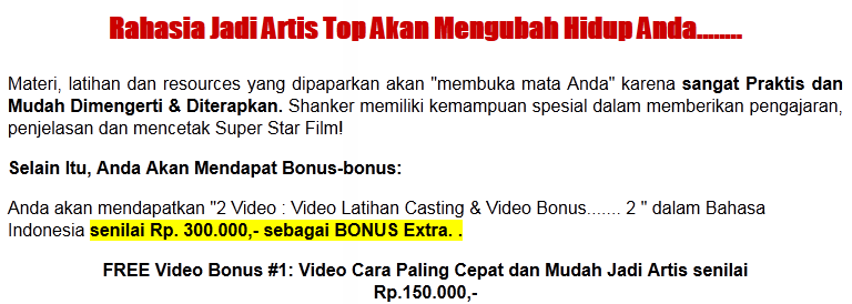 Ingin Cepat Jadi Artis Top? Masuk Sini Gan