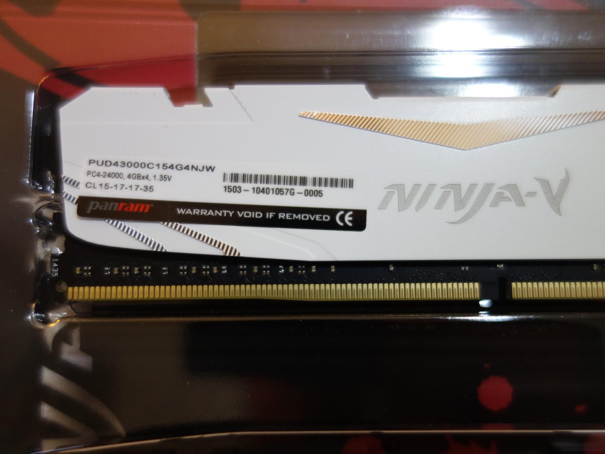 andressergiox's tweet photo. NINJA DDR4 3000C15 from PANRAM :) http://t.co/RjUrmqcNuk