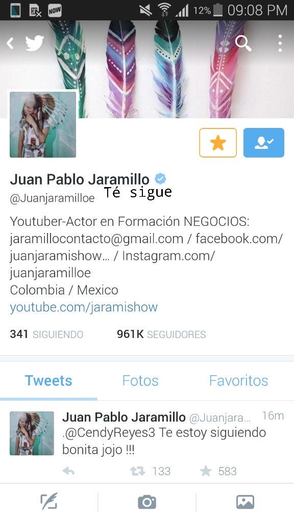 VALE_HERNANDZ23's tweet photo. @Juanjaramilloe  PORFIN ME SIGUE HOY NO DUERMO HAY DIOS ((OJALA Y ESTO PASE )) http://t.co/SFW2vRaYkr