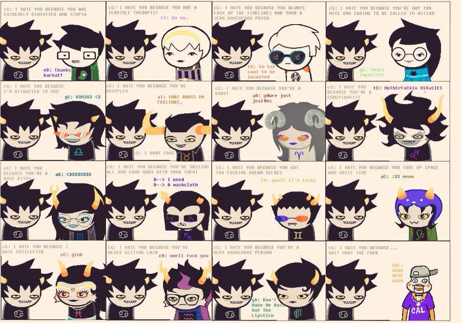 Karkat's reason why he hates them