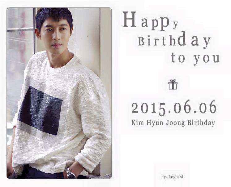Hello! Good Day~~ \"HapPy BirthDay to you\" 2015.06.06 Kim Hyun Joong Birthday by keyeast\s fb ^^ 
