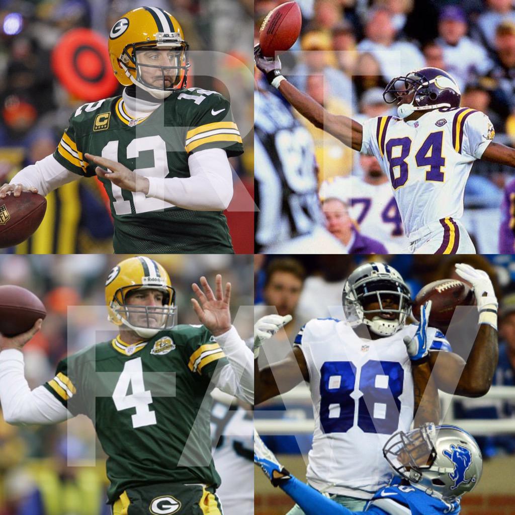 uSTADIUM's tweet photo. Who'd you rather have? 

RT - Rodgers/Moss
FAV - Favre/Dez http://t.co/b6NLTA6HYo