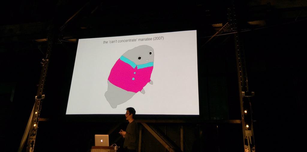 rcembalest's tweet photo. The "can't concentrate' manatee is writing a Kafka story for Bookforum & it's due tomorrow: @tao_lin #lostny http://t.co/erhu0omIsH