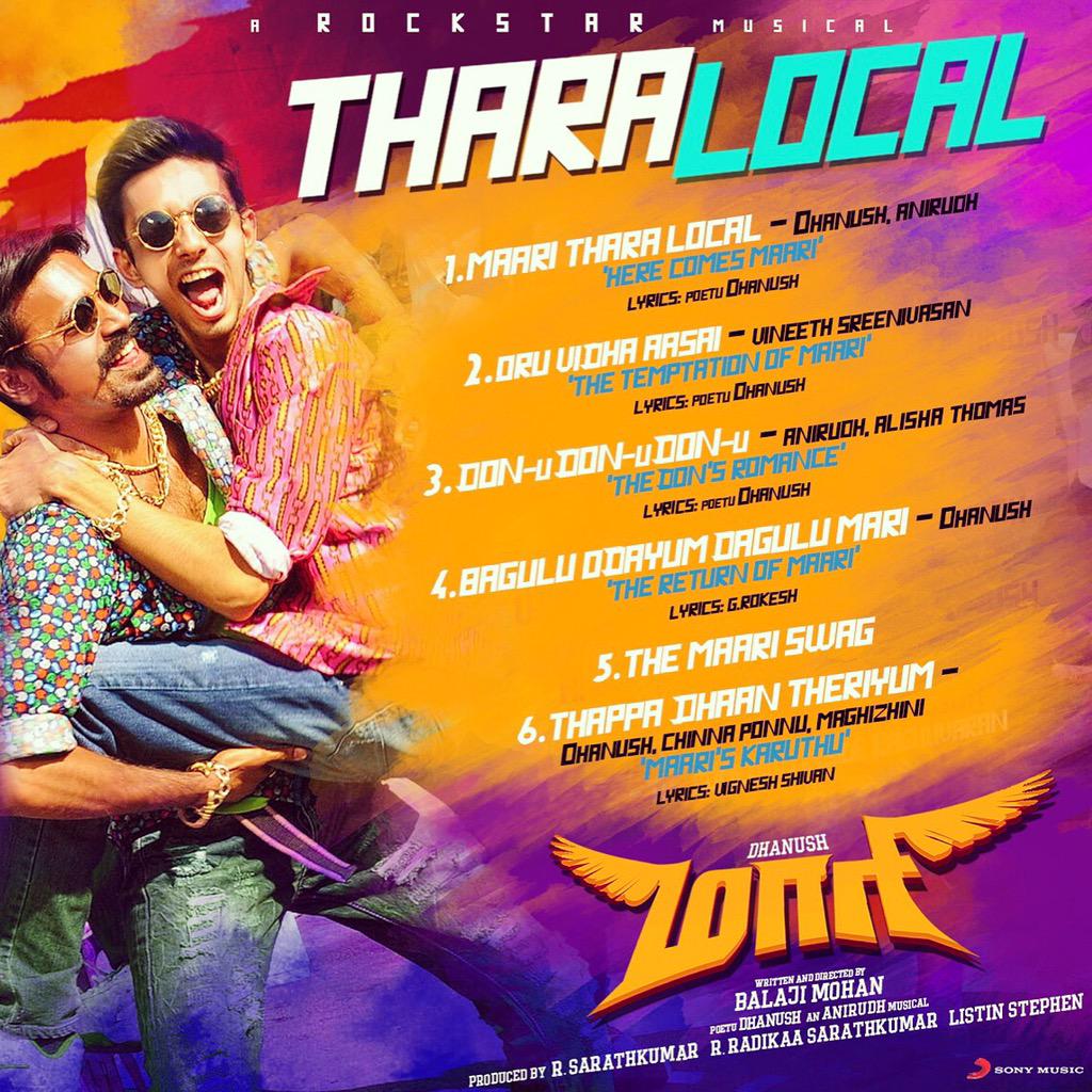 Dhanush's Maari - Thara Local Audio is out