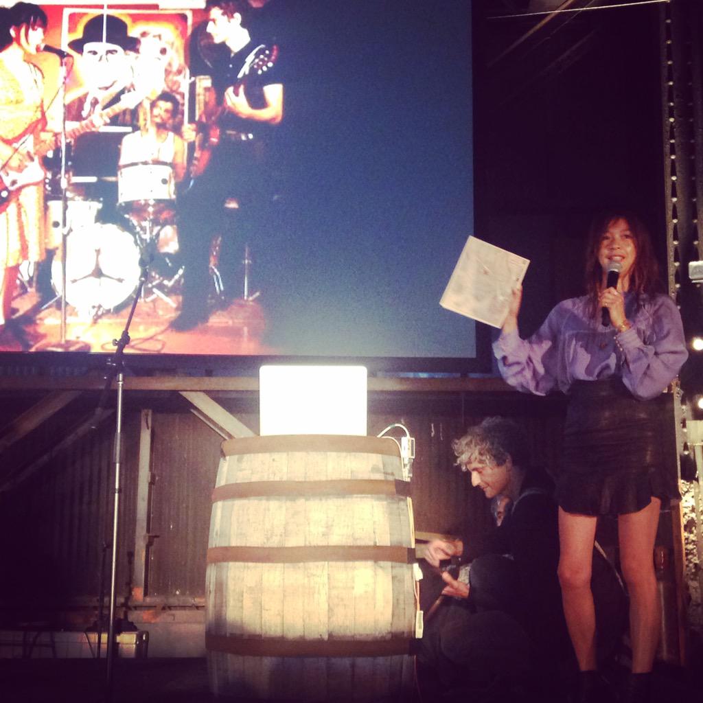 lynncasper's tweet photo. kazu makino of @blonderedhead talking about different places they lived/practiced in #nyc. #lostny @hyperallergic http://t.co/16pyIRTzWN