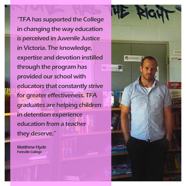 Teach For Australia on Twitter "Huge thanks to Matthew Hyde and the