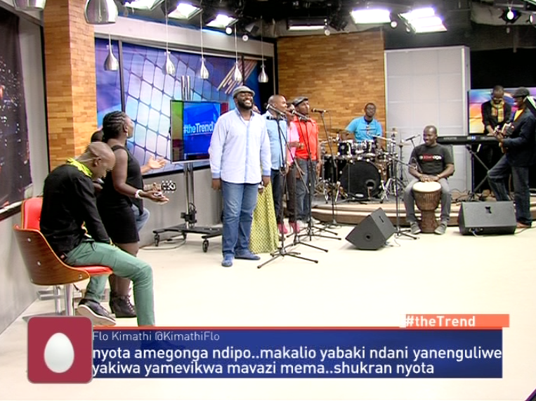 ntvkenya's tweet photo. #theTrend: Nyota Ndogo performs Watu na Viatu with Adawnage  http://t.co/7noAmQLdHC http://t.co/iXo2ZJ6TVe