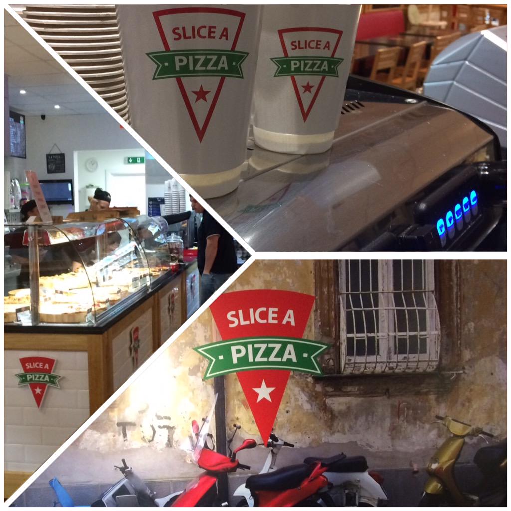 Great coffee training yesterday at <a href="/tweet_a_pizza/">Slice a Pizza</a> Plymouth, Loving the #pizza &amp; #FairTrade #organic <a href="/graziecoffee/">Grazie</a>