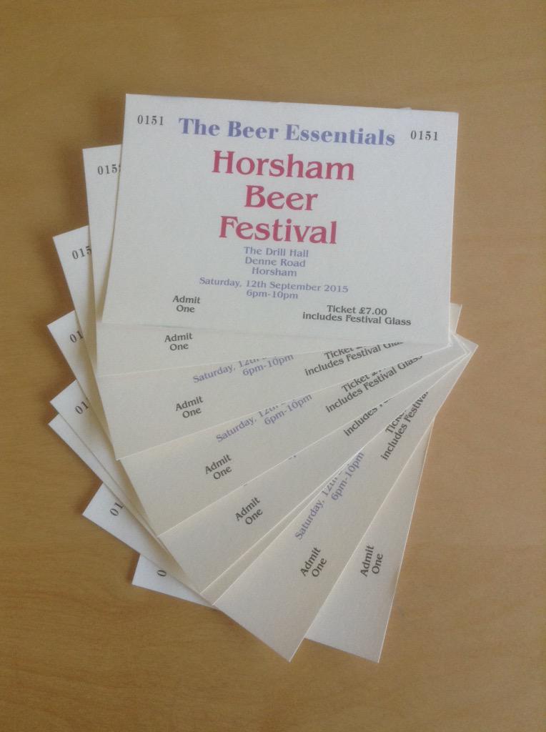 Success! <a href="/EssentialsBeer/">The Beer Essentials</a> #HorshamBeerFestival tickets bought. Thanks for the Chocolate Stout Cake Gareth!