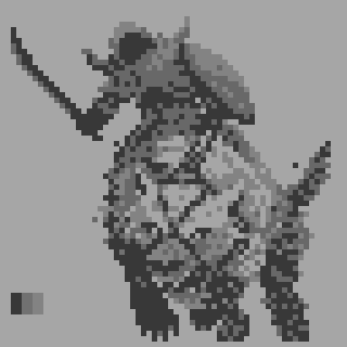 silwra's tweet photo. #wolf rider (using 4 colours) for @Pixel_Dailies #pixel_dailies #pixelart  #monochrome #dotpict http://t.co/hfN7jgGToT